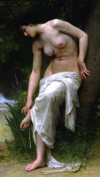 william adolphe bouguereau Painting - Apres le bain William Adolphe Bouguereau nude